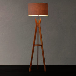 i4DZINE Trafalgar Oak Tripod Floor Lamp